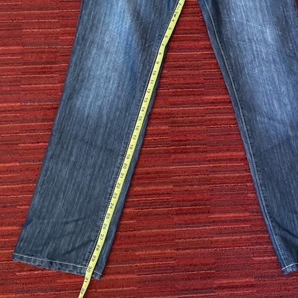 Mens blue distressed jeans straight slim - Picture 7 of 8